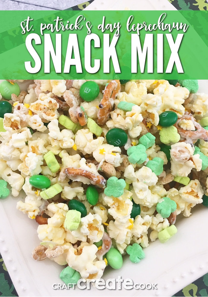 This St. Patrick's Day Leprechaun Snack Mix is simple to make and with its salty and sweet flavor it'll keep you coming back for more.