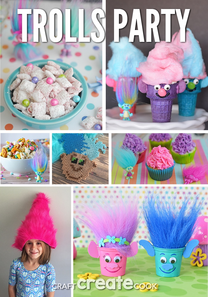 Craft Create Cook - Trolls Party Ideas - Craft Create Cook