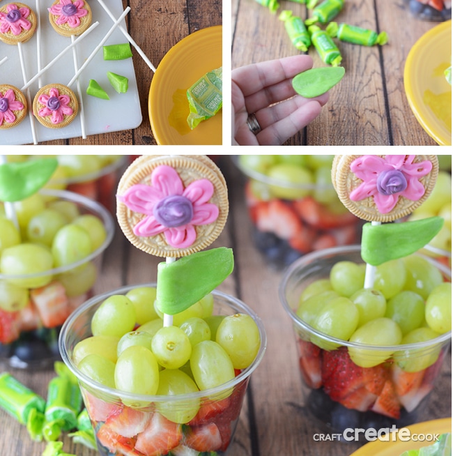 Easy Flower Fruit Cups - Craft Create Cook