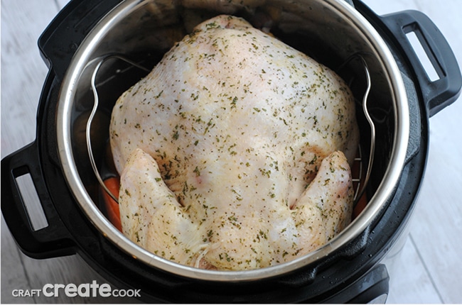 Whole Instant Pot Chicken is the perfect dinner recipe for busy families!