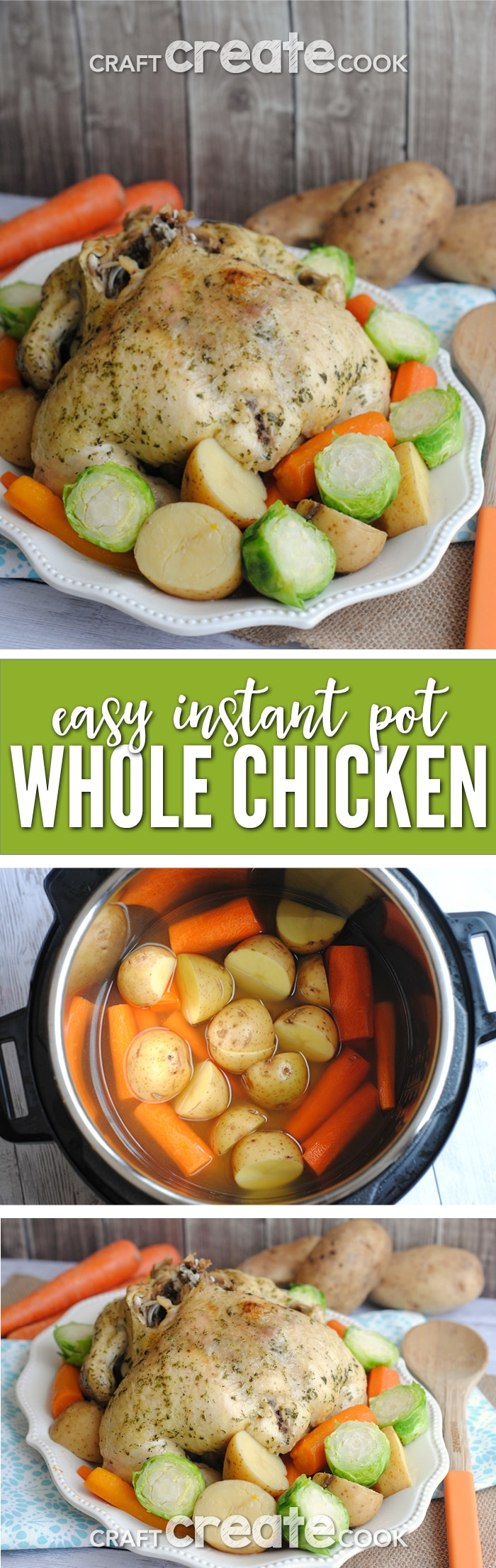 Easy Instant Pot Whole Chicken - Craft Create Cook
