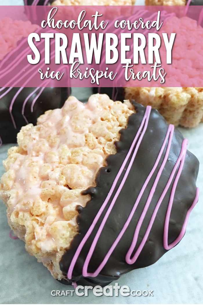 If you love chocolate covered strawberries then you need to try these Chocolate Covered Strawberry Rice Krispie Treats.