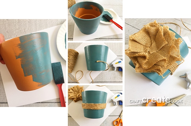 This DIY Shabby Chic Terra Cotta Pot is sure to add lots of style to your space with little cost.