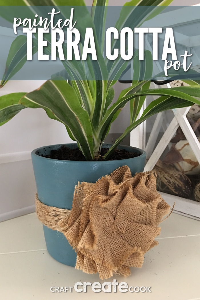 This DIY Shabby Chic Terra Cotta Pot is sure to add lots of style to your space with little cost.