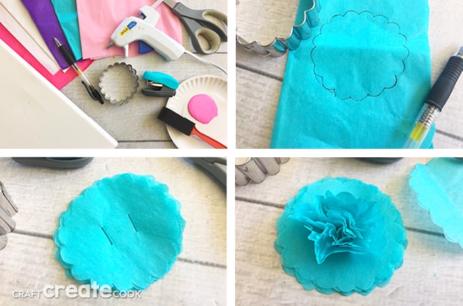 Our Tissue Paper Flower Mother's Day Canvas is a perfect DIY Mother's Day gift.