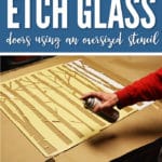 I'll show you how to etch glass door panels for your home, kitchen or office with the Silhouette cutting machine and an extra large vinyl stencil.