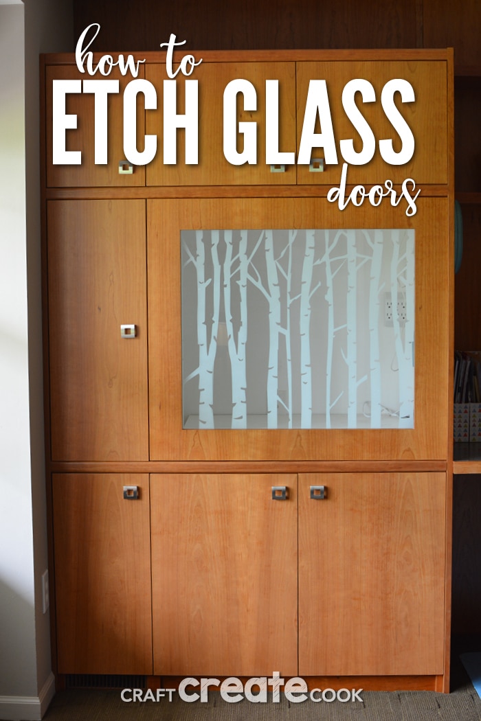 I'll show you how to etch glass door panels for your home, kitchen or office with the Silhouette cutting machine and an extra large vinyl stencil.