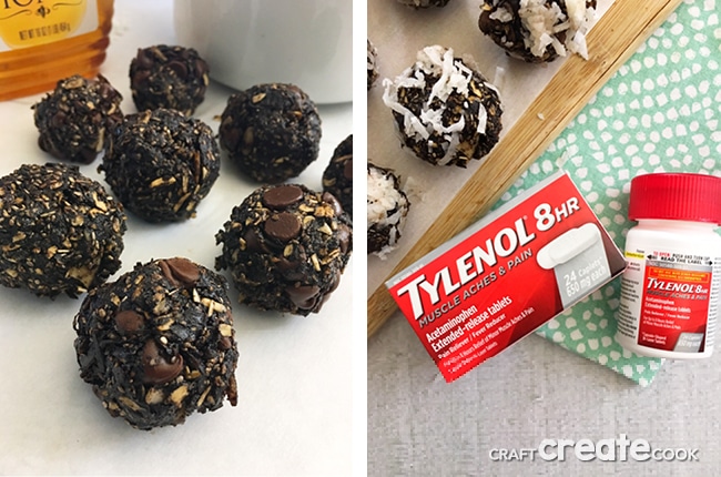 Our Dark Chocolate Coconut Almond Energy Bites are a perfect and delicious snack you can take with you anywhere.