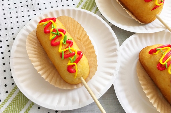 These Dessert Corn Dogs on a Stick are the perfect quick and easy treat.