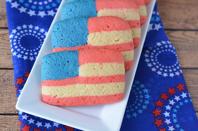 Slice and bake American Flag Sugar Cookies are easier than traditional cut-out sugar cookies!