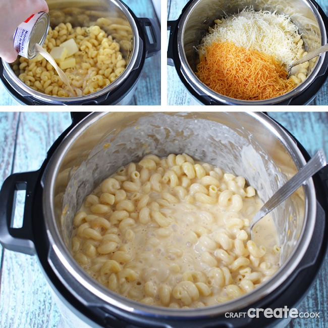 4 minute instant pot mac and cheese with bacon will change your life!