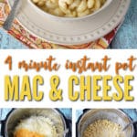 4 minute instant pot mac and cheese with bacon will change your life!