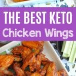 Keto chicken wings collage