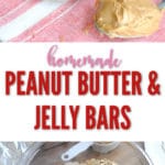These homemade peanut butter & jelly bars are perfect for an easy on the go breakfast or yummy afternoon snack!