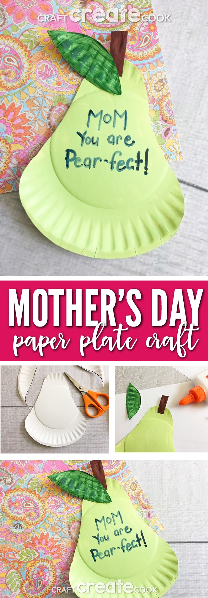 Mother's Day Paper Plate Craft for Kids - Craft Create Cook