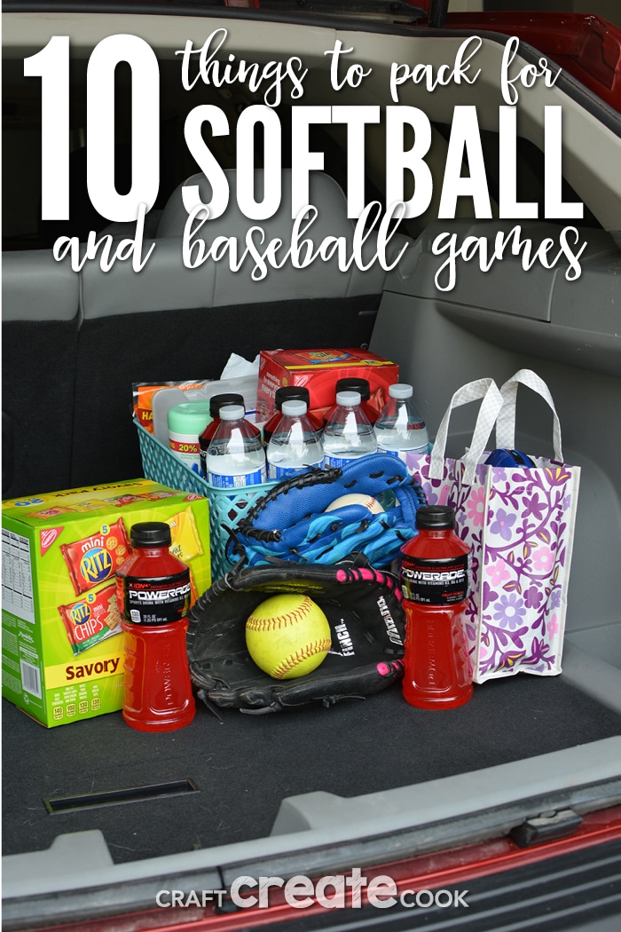 10 Things Every Baseball and Softball Parent Needs to pack in their vehicle for a successful sideline season.