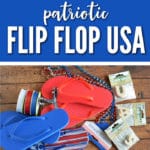 This patriotic USA flip flop sign is great for Memorial Day, the 4th of July or just to show your overall patriotism.