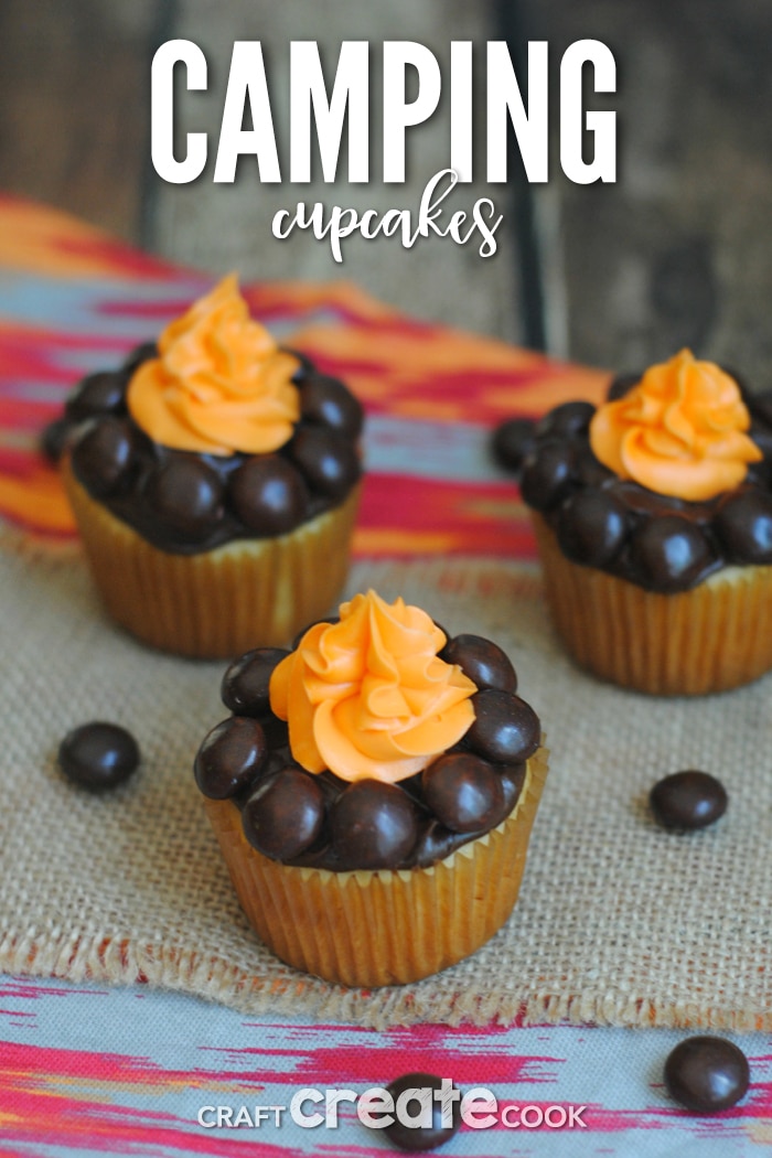 Whether you are camping in the backyard or out in the great outdoors, these camping cupcakes are easy to make and fun to eat!