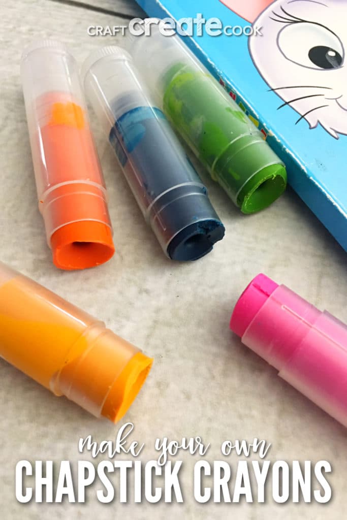 How to Make Crayons in Old Chapstick Containers Craft Create Cook