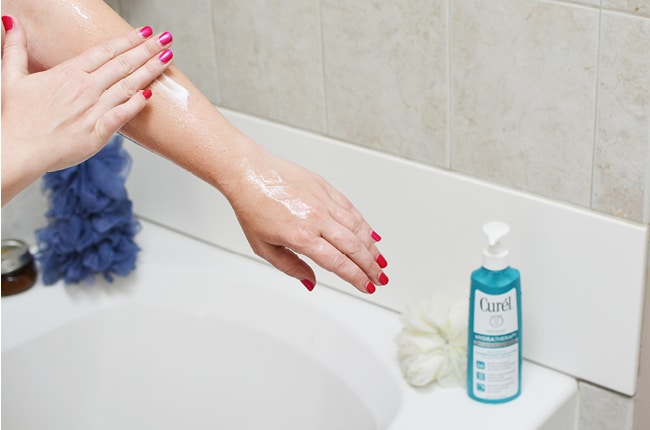 Try this wet skin moisturizing application daily to end dry skin and restore your skin's softness.