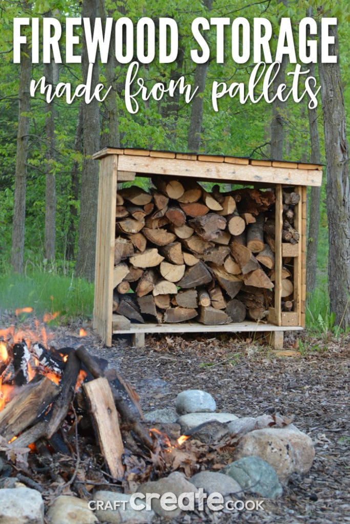 Easy Firewood Storage Using Pallets Craft Create Cook