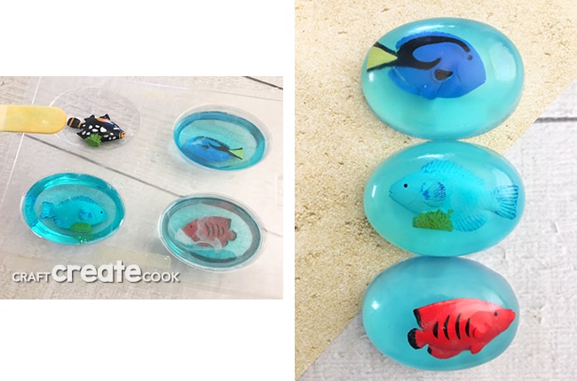 Our Under the Sea Pour and Melt Soaps make hand washing fun.