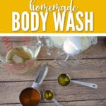 This homemade body wash is gentle yet effective at cleaning your skin.