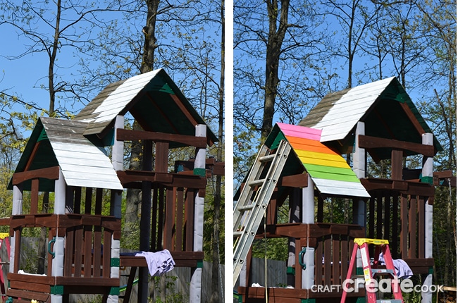 An outdoor playset makeover will tidy up your space and keep your investment in tip-top shape.