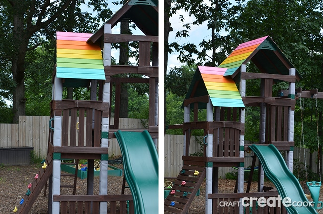 An outdoor playset makeover will tidy up your space and keep your investment in tip-top shape.