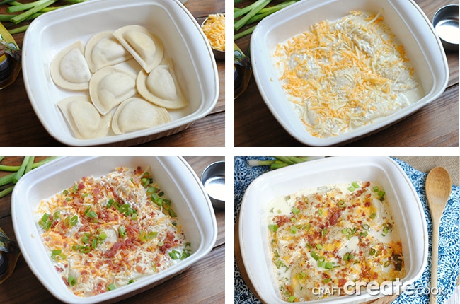 Easy to make pierogi casserole is quick and delicious!