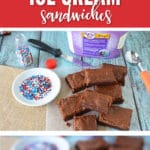 Brownie Ice Cream Sandwiches are easy to make and great for your next summer gathering.