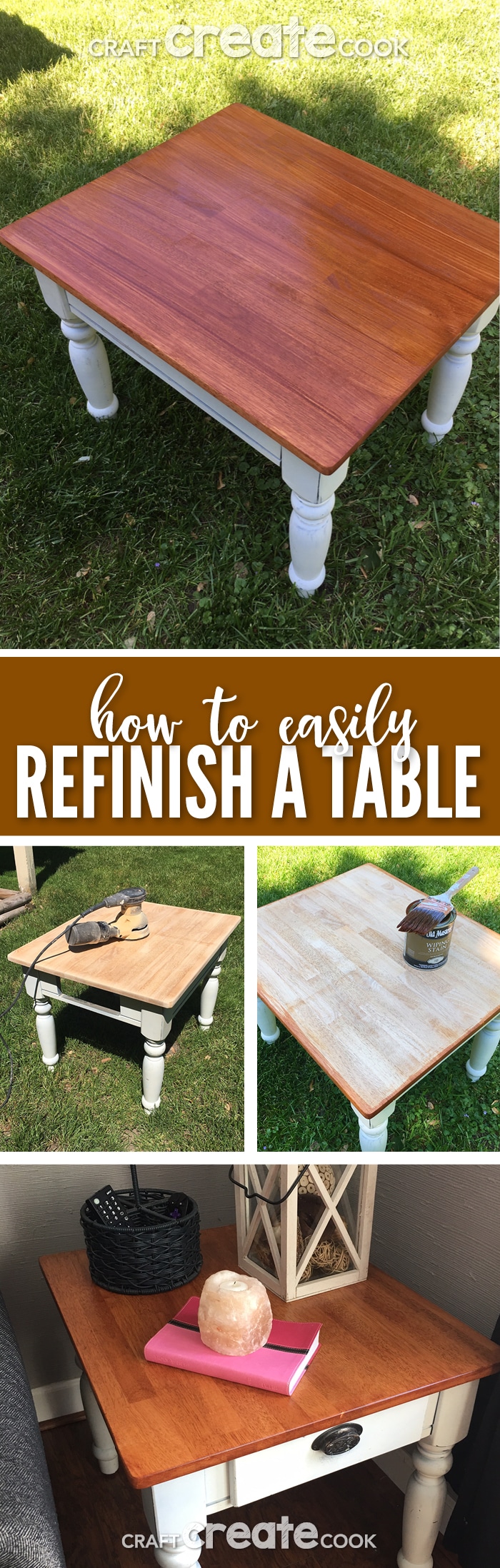 How to Easily Refinish a Table Yourself - Craft Create Cook