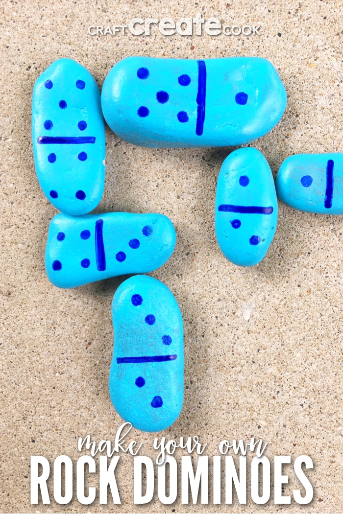 Our DIY Rock Dominoes are a perfect game to bring camping.