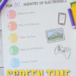 Keep your child's screen time to a minimum this with our FREE Screen Time Printable!