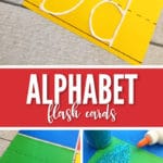 These DIY Glittered Alphabet Flashcards are the perfect craft to get your kids learning their letters.