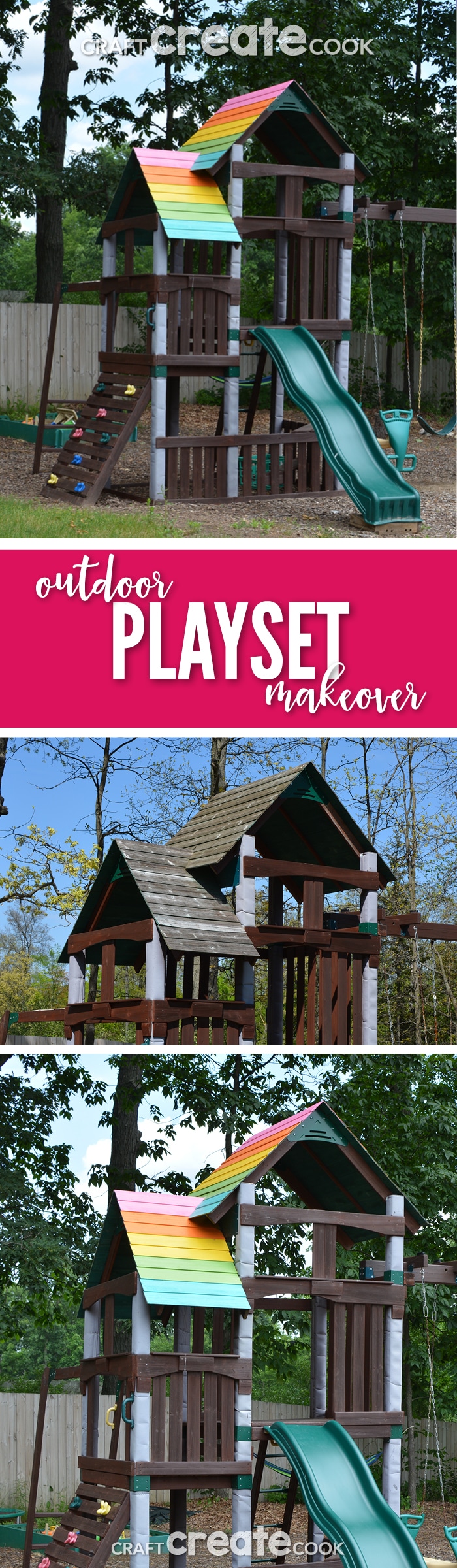 Outdoor Playset Makeover Craft Create Cook