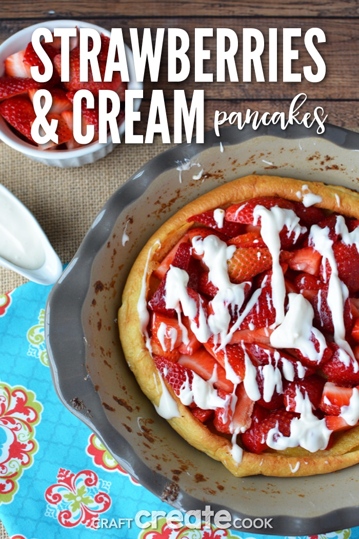 Make 2 batches of this Strawberries & Cream Pancake recipe because your family will be asking for seconds.