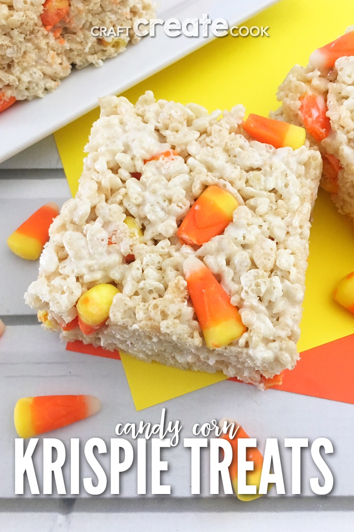 These Candy Corn Rice Krispies are a perfect way to turn already yummy Rice Krispie Treats into an amazing fall treat.
