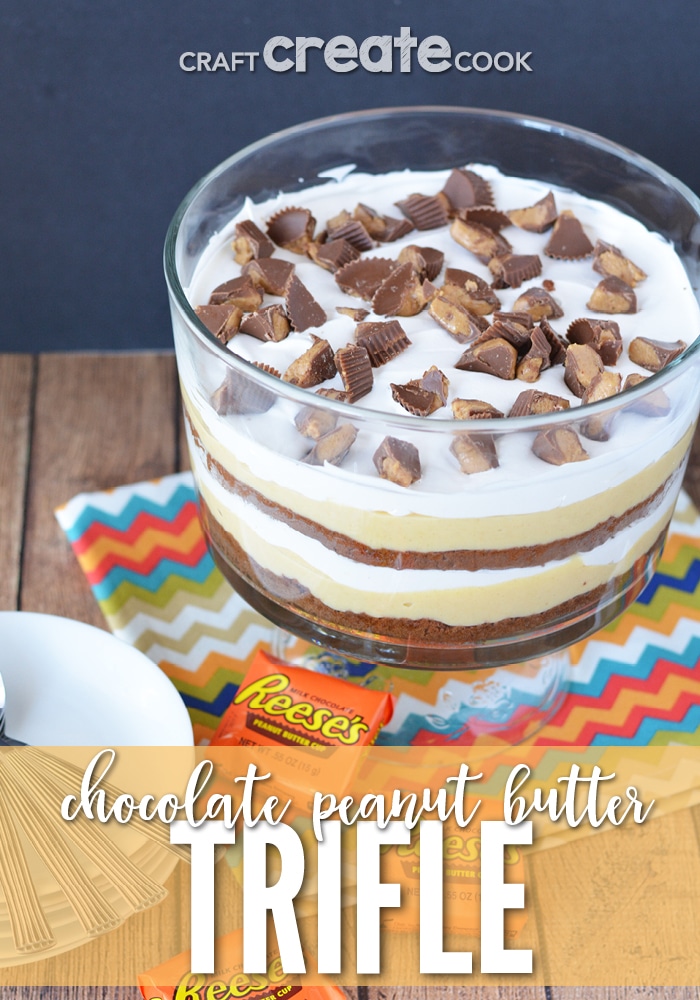 A chocolate peanut butter trifle is easy to make, feeds a crowd and you'll hardly have any leftovers!