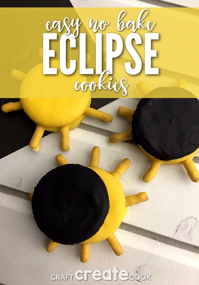 Our easy no bake eclipse cookies are the perfect snacks to make for before you view the solar eclipse.