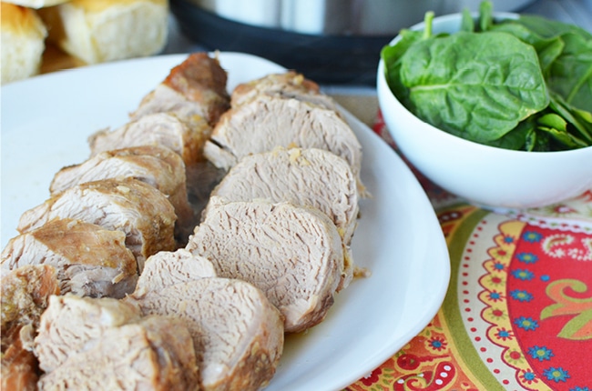 This instant pot pork tenderloin recipe will have dinner on the table in 45 minutes.