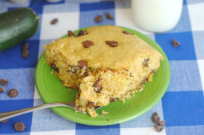 Chocolate chip lemon zucchini cake is the perfect way to use up extra garden fresh zucchini!