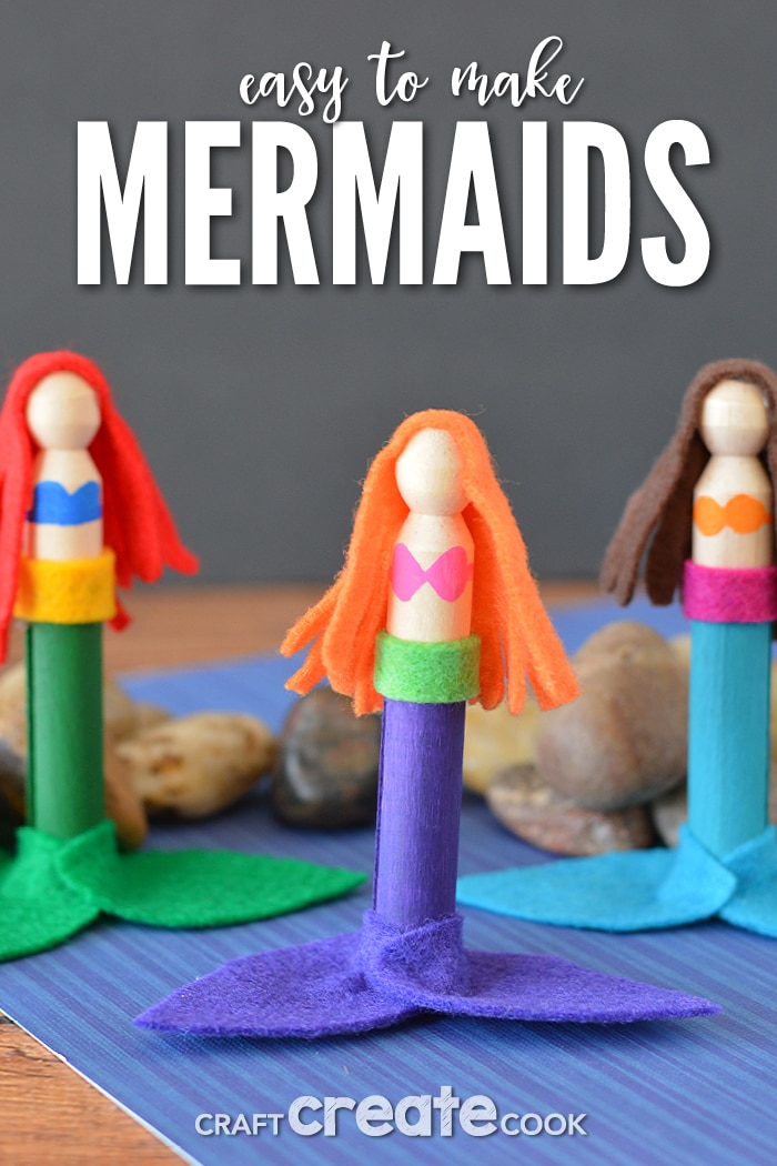 If you have a mermaid lover in your life, you need to make this mermaid craft together!