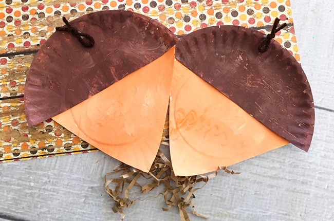 Our Paper Plate Acorn Craft for Kids is the perfect craft to make during a chilly Fall day.