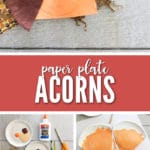 Our Paper Plate Acorn Craft for Kids is the perfect craft to make during a chilly Fall day.