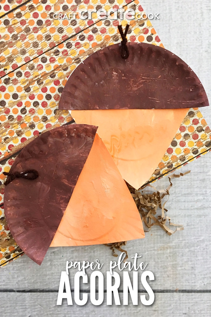 Our Paper Plate Acorn Craft for Kids is the perfect craft to make during a chilly Fall day.