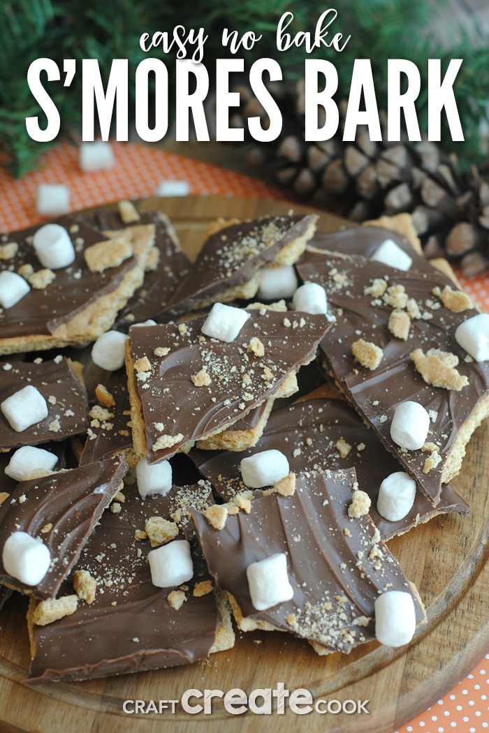 No bake s'mores bark is the perfect s'mores treat for anytime of year! 