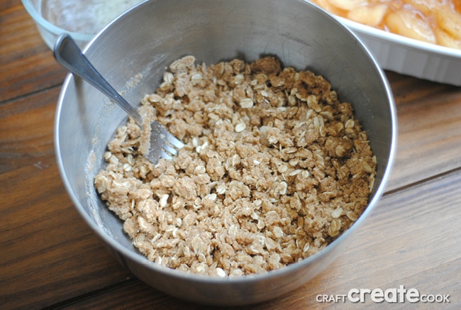 This easy apple crisp recipe is perfect for fall!