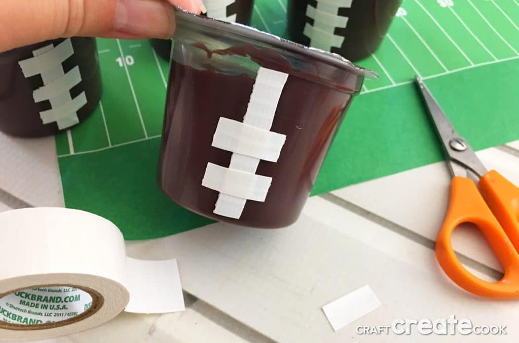 Our Easy To Make Football Pudding Cups are perfect for team treat or for any football lover.