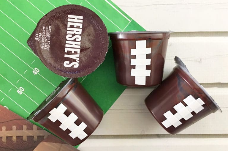 Our Easy To Make Football Pudding Cups are perfect for team treat or for any football lover.